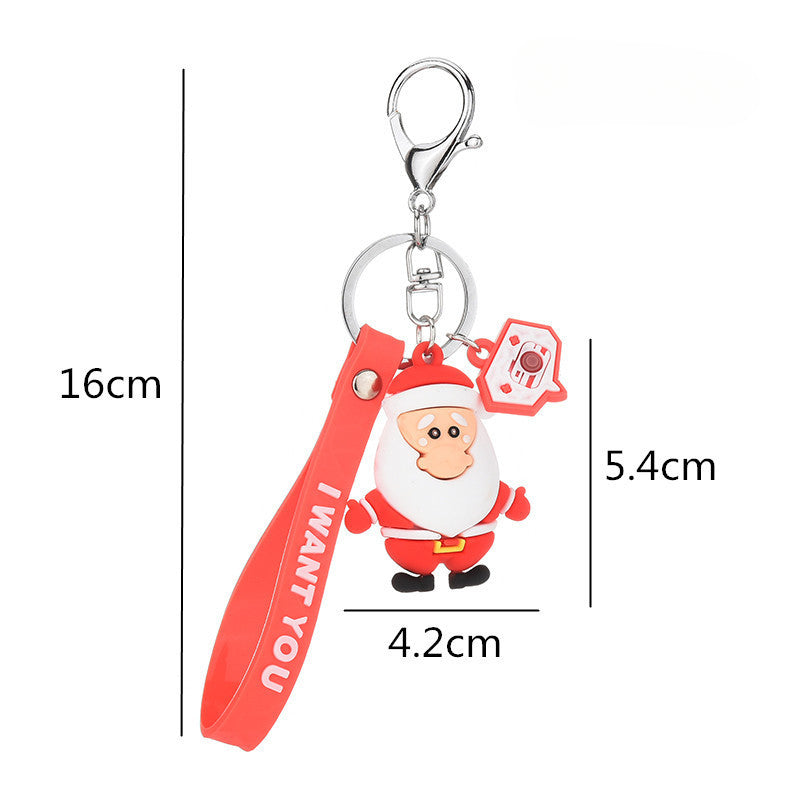 Wholesale Christmas Cartoon Pvc Soft Rubber Keychain